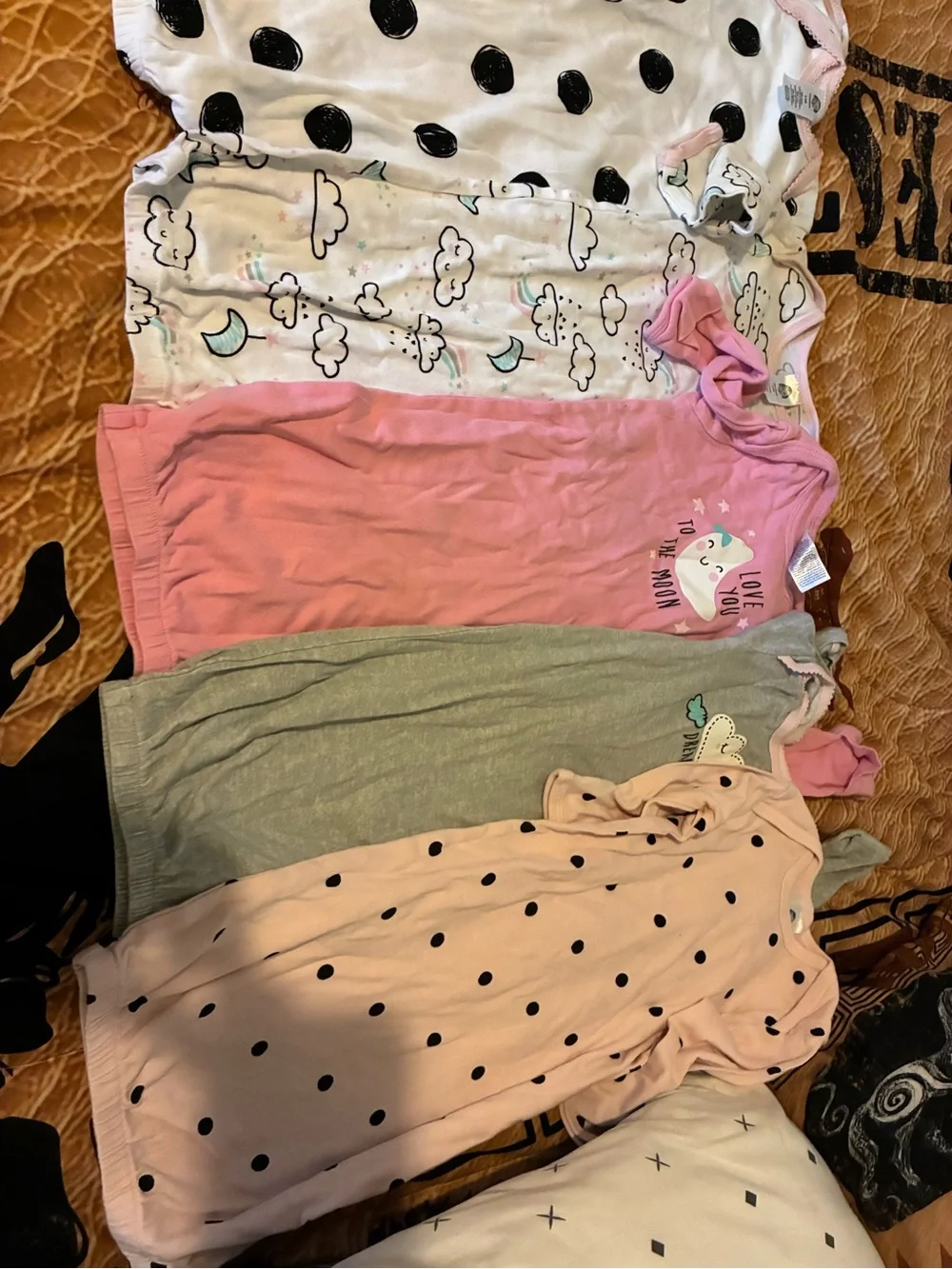 Carter's Pink and Gray Cloud Print Sleep Sack Set